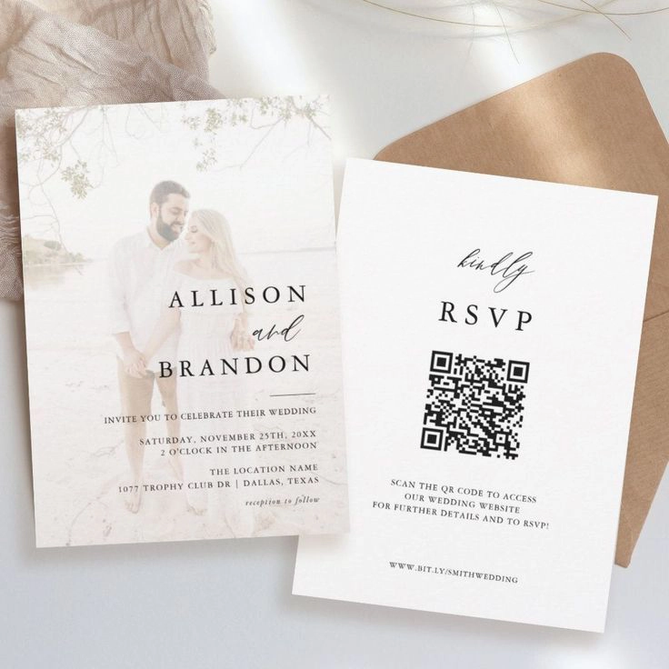 Stylish Wedding Invitation & RSVP Suite